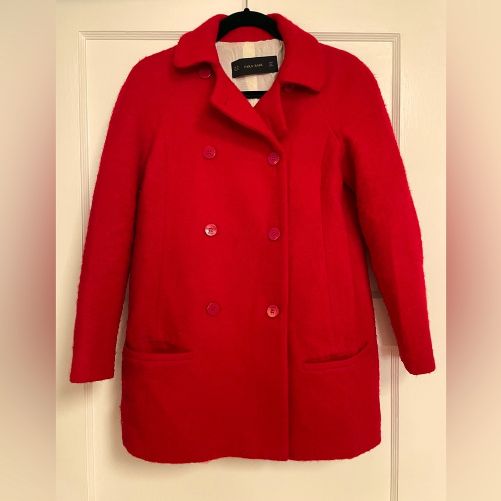 Red Zara Coat
